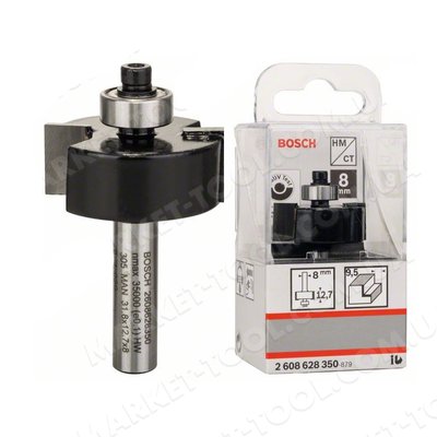 Фреза для вибору паза Bosch 8 мм | 2608628350 | B 9,5 мм, D 31,8 мм, L 12,5 мм, G 54 мм 2608628350 фото