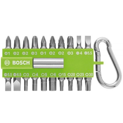 Набір біт Bosch з карабіном (салатовий), 21 шт 2607002823 фото