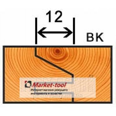 Фрези для меблевої обв'язки D125×32×L12 Коса - 2 фрези ВК mb-125-32-12kos-vk фото