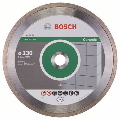 Диск алмазний відрізний Bosch Pf Ceramic 230х22.23 2608602205 фото