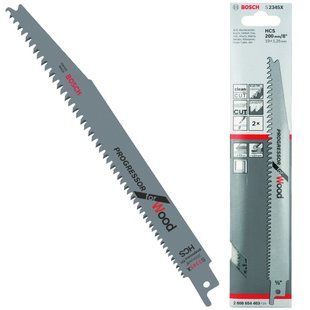 Пильное полотно BOSCH S2345X по строительной древесине, 2 шт. 2608654403 фото