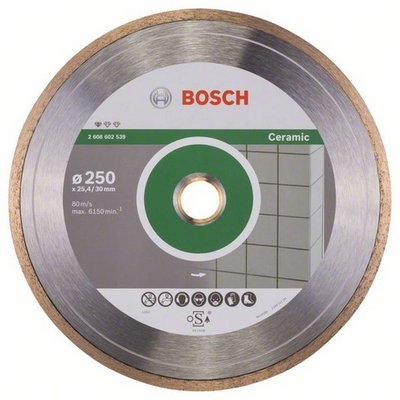 Диск алмазный отрезной Bosch Pf Ceramic 250х30/25.4 2608602539 фото