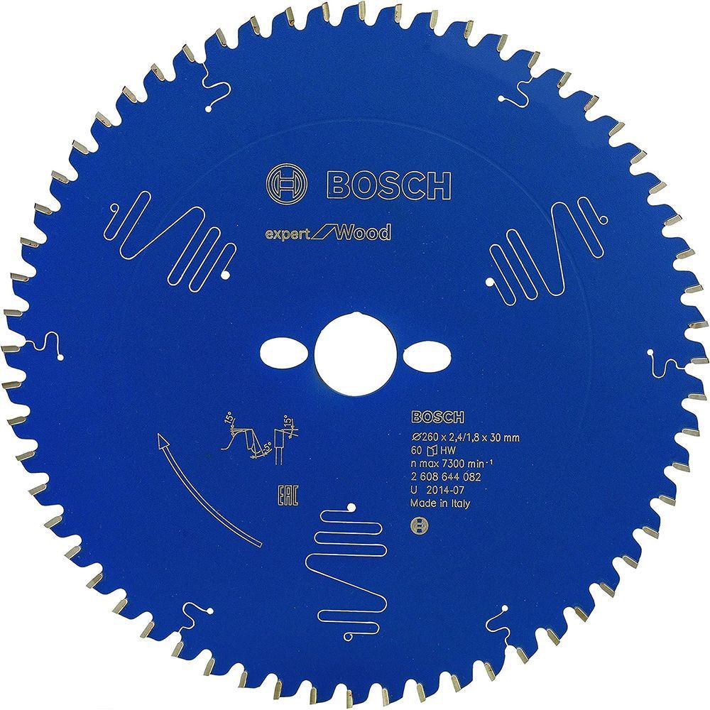 Пильный диск BOSCH 260x30x2.4/1.8x60T Expert for Wood 2608644082 фото