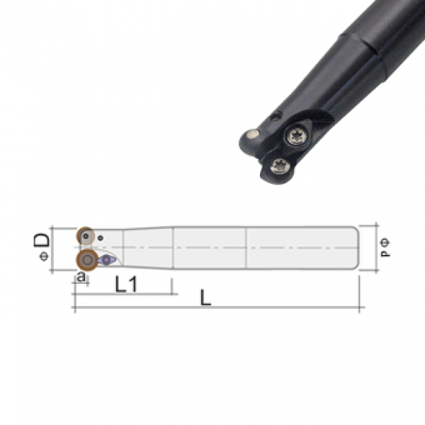 Фреза EMR 4R D16 d16 L200 z2 скругленная EMR-4R-16-200-C16-2T фото