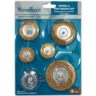 Набор кольцевых и торцевых щеток для дрели NovoTools 6 шт. NTWB38506375BCS/6 фото