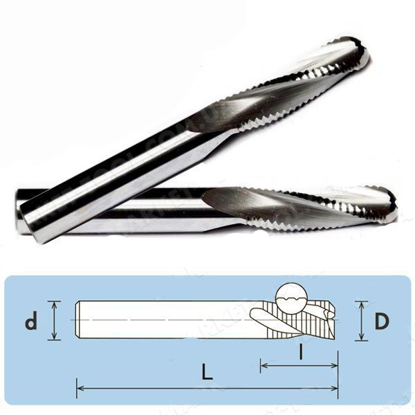 Фреза FDM сферическая D6 d6 L80 l25 со стружколом DHR68025 фото