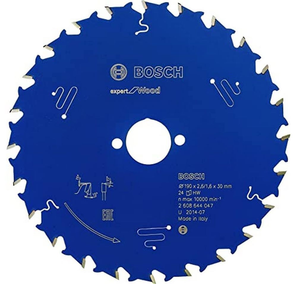 Пильный диск BOSCH 190x30x2.6/1.6x24T Expert for Wood 2608644047 фото