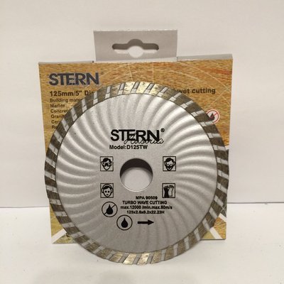 Диск алмазный отрезной STERN 125x22.23 турбоволна stern-turbo-125 фото