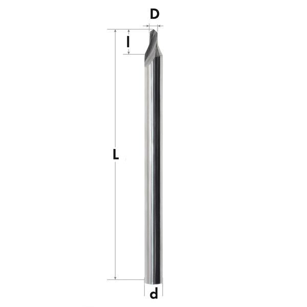 Сверло центровочное D3.15 d6 L80/4,9 1-стороннє VTCD638049-1 фото