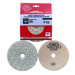 Круг алмазный VATZO Wet "КВІТКА" 100x3x15 P60 полировальный 03-30060 фото