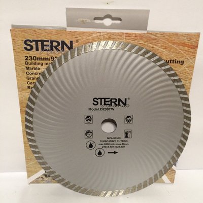Диск алмазный отрезной STERN 230x22.23 турбоволна stern-turbo-230 фото