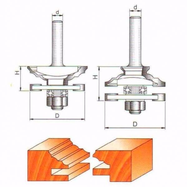 Фреза ГЛОБУС 3501 set d8 комбінована рамкова 3501set-d8 фото