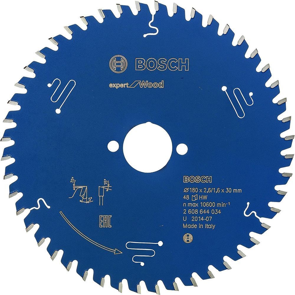 Пильний диск BOSCH 180x30x2,6/1,6x48T Expert for Wood 2608644034 фото