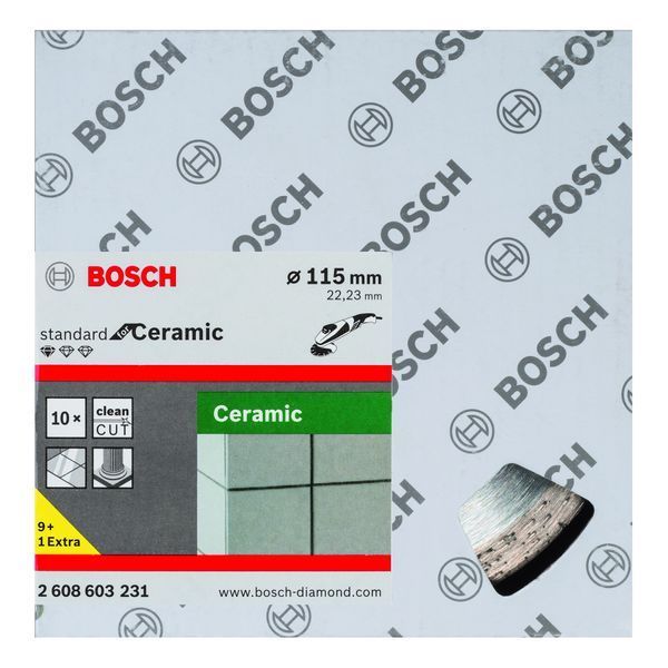 Диск алмазный отрезной Bosch 115 x 22,23 мм, Standard for Ceramic 2608603231 фото