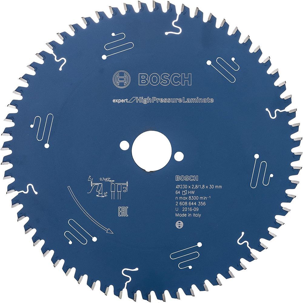 Пильний диск BOSCH 230x30x2.4/1.8x64T Expert for High Pressure Laminate 2608644356 фото