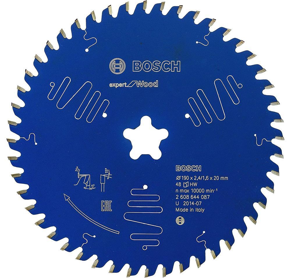 Пильный диск BOSCH 190x20x2.4/1.6x48T Expert for Wood 2608644087 фото
