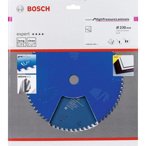 Пильный диск BOSCH 230x30x2.4/1.8x64T Expert for High Pressure Laminate 2608644356 фото