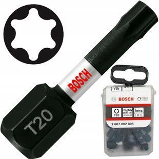 Біта BOSCH T20 x 25 мм Impact Control TicTac, 25шт. 2607002805 фото