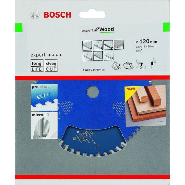 Пильный диск BOSCH 120x20x1,8/1,3 мм 40z Expert for Wood 2608644004 фото