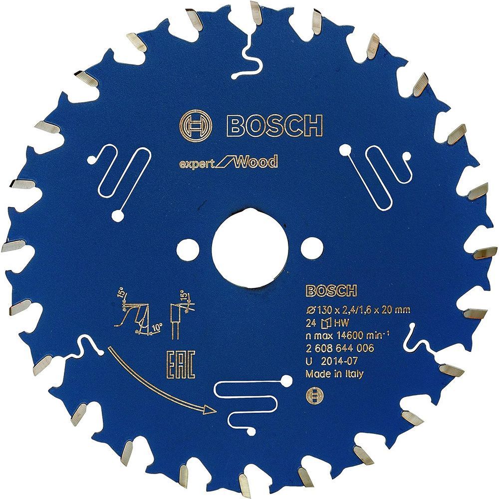 Пильний диск BOSCH 130x20x2,4/1,6x24T Expert for Wood 2608644006 фото