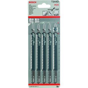 Набор полотен для лобзика Bosch HCS T344D, 5 шт. 2608633A34 фото