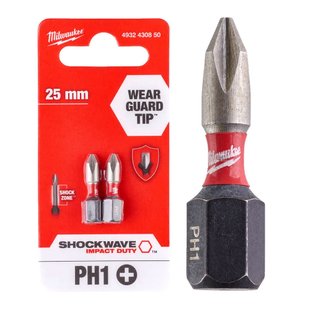 Біта Milwaukee Shockwave PH-1x25мм., 2 шт. 4932430850 фото