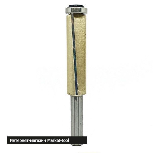 Фреза ГЛОБУС 1020S d12 D21 L60 пряма кромкова з нижнім підшипником 1020S-D21-L60 фото