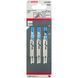 Полотно для лобзика Bosch U118A 62мм, HSS, U-хв. 3 шт. 2608631511 фото