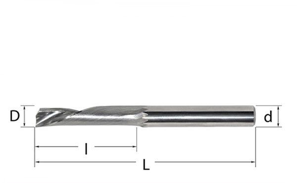 Фреза FDM D10 d10 L80 z1 (Lроб. 35мм) Стружка Вниз DSV108035Z1 фото