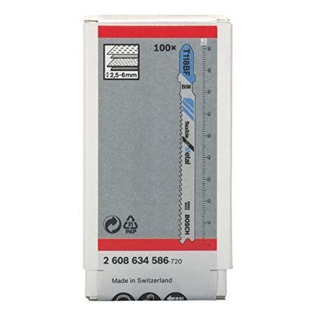 Полотно для лобзика Bosch T118BF BIM 100 шт. 2608634586 фото