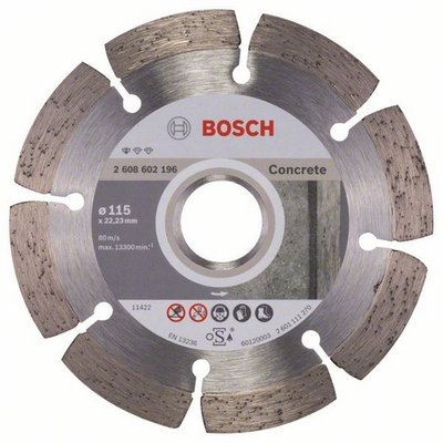 Диск алмазный отрезной Bosch Pf Concrete 115х22.23 2608602196 фото