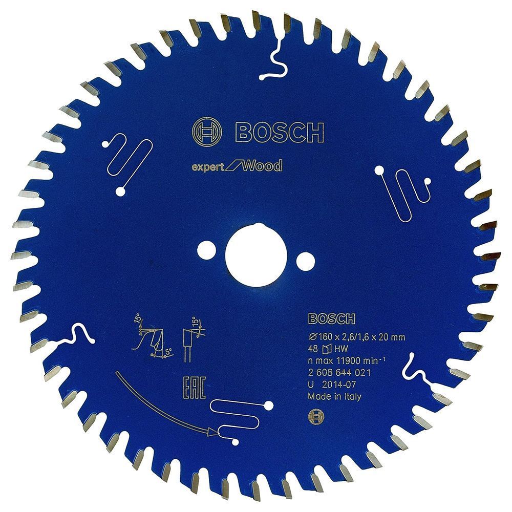 Пильный диск BOSCH 160x20x2,6/1,6x48T Expert for Wood 2608644021 фото