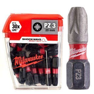 Біта Milwaukee Shockwave PZ-3х25мм 25 шт. 4932430869 фото