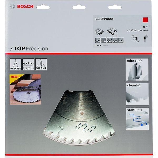 Пильный диск BOSCH 300x30x3,2/2,2 мм 48z Best for Wood 2608642114 фото