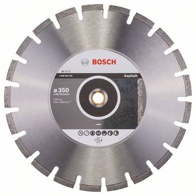 Диск алмазний відрізний Bosch Pf Asphalt 350х20/25.4 2608602625 фото