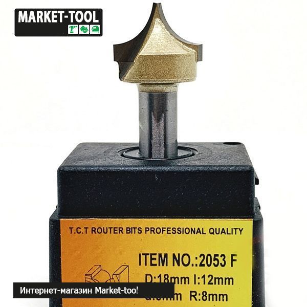Фреза ГЛОБУС 2053 d8 D18 h12 R8 F1,5 2053-R8-D18 фото