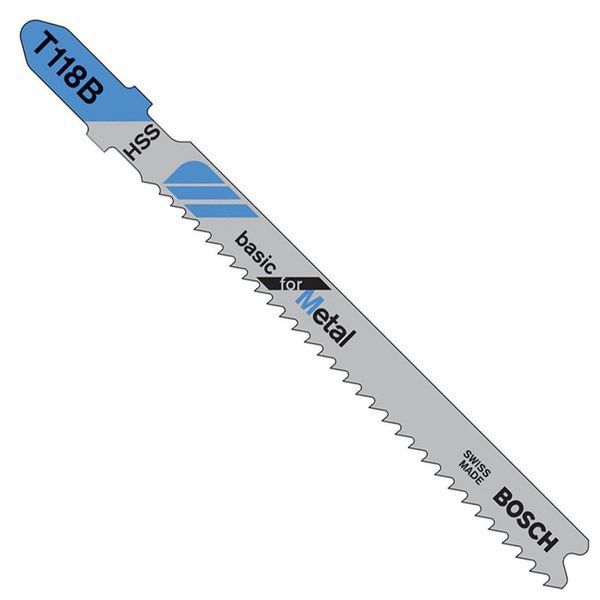 Набір полотен для лобзика Bosch T118B 92 мм HSS 5 шт 2608631014 фото