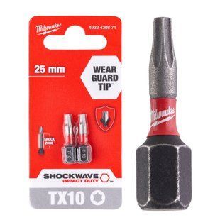 Бита Milwaukee Shockwave TX-10 х 25 мм., 2 шт. 4932430871 фото