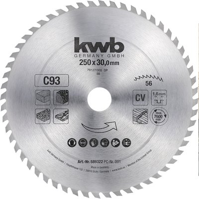 Пильний диск KWB D350 d30 z56 (C 935) 593522 фото