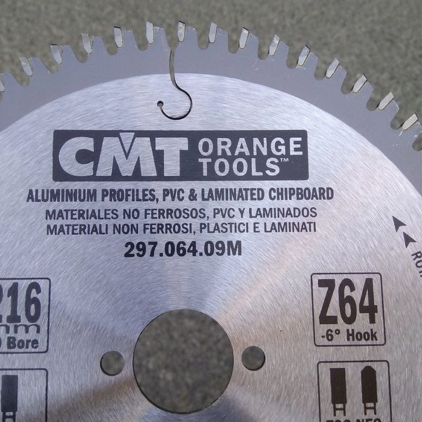 Пила дисковая CMT 216 х 30 мм, Z 64, по цветным металлами и ламинированным панелям 297.064.09M фото