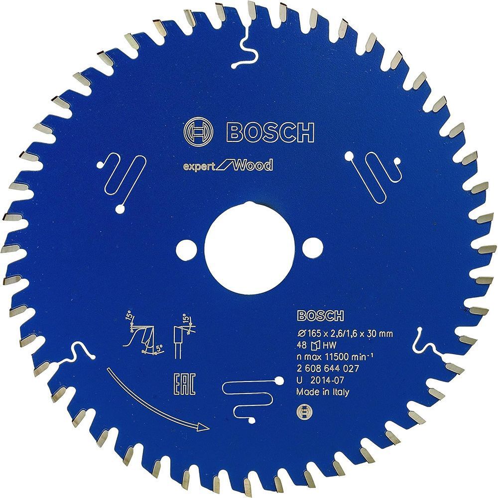 Пильний диск BOSCH 165x30x2,6/1,6x48T Expert for Wood 2608644027 фото