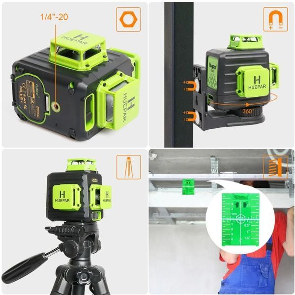 Лазерный уровень Huepar B03CG 3D*360 OSRAM B03CG фото