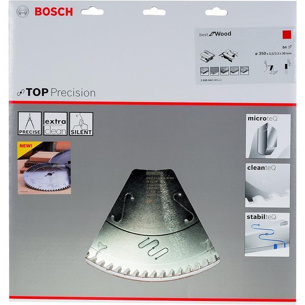 Пильный диск BOSCH 350x30x3,5/2,5 мм 84z Best for Wood 2608642121 фото