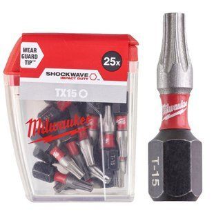 Бита Milwaukee Shockwave TX-15 х 25 мм., 25 шт. 4932430873 фото