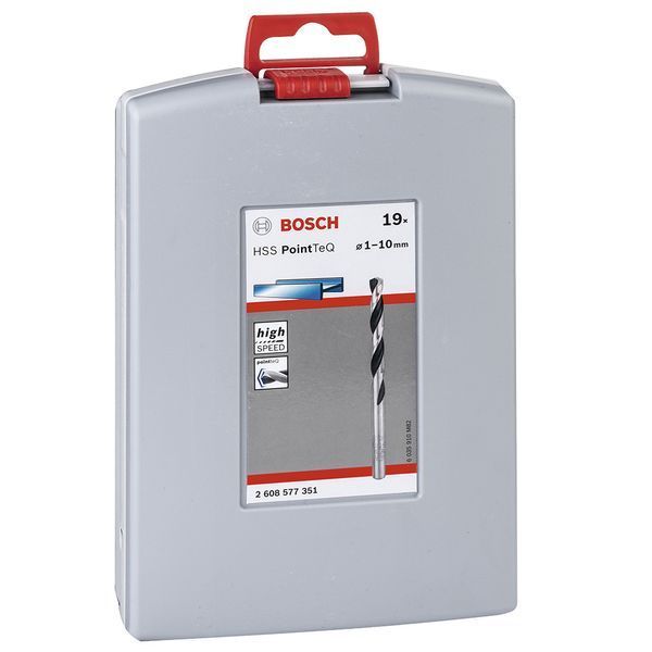 Набір свердел Bosch PointTeQ 1-10 мм, 19 шт., ProBox 2608577351 фото