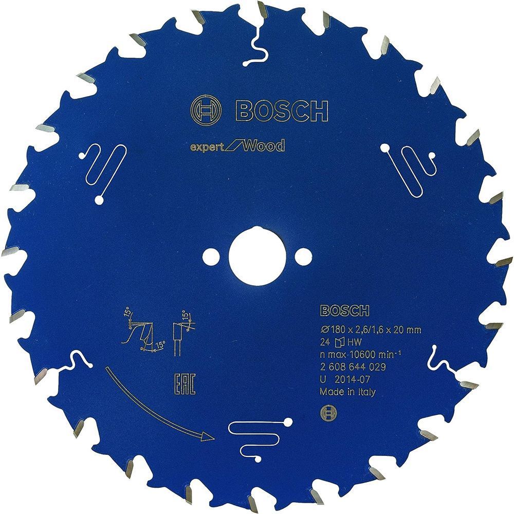 Пильний диск BOSCH 180x20x2,6/1,6x24T Expert for Wood 2608644029 фото