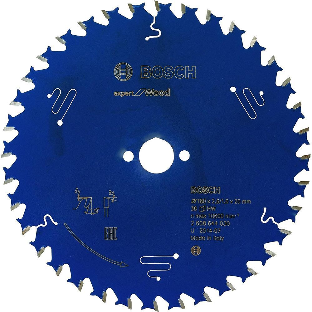 Пильний диск BOSCH 180x20x2,6/1,6x36T Expert for Wood 2608644030 фото