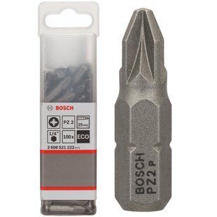 Бита BOSCH PZ-2*25 ECO 100шт. 2608521222 фото