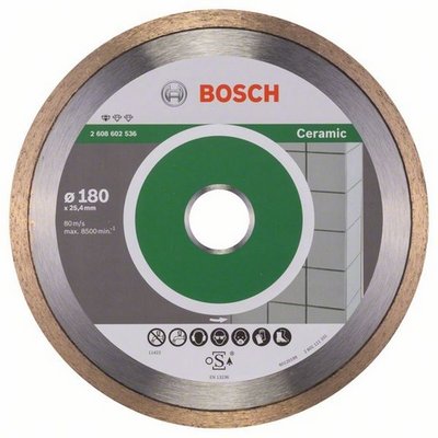 Диск алмазный отрезной Bosch Pf Ceramic 180х25.4 2608602536 фото