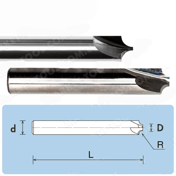 Фреза D4 d12 L50/8 z2 r4 для зняття радіусів VNR12508r4 фото